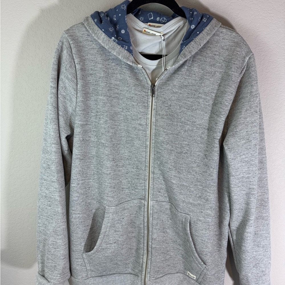 Marine Layer Gray zip Hoodie & tee set